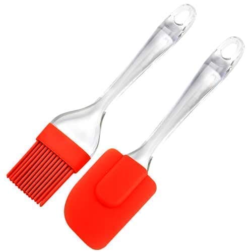 High Grade Heat Resistance Cute Pastel Shades Baking Silicone Spatula and Silicone Brush Set