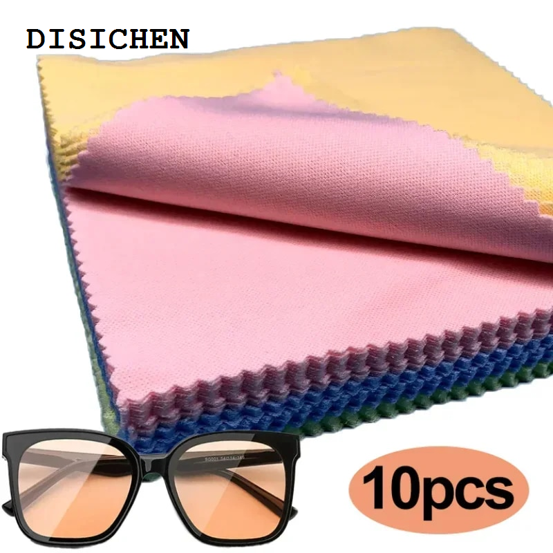 DISICHEN Portable Glasses Cleaning Cloth Reusable Microfiber Glasses Cleaner Fabric Cleaner for Sunglasses Camera Phone Lens Wipes Cloth