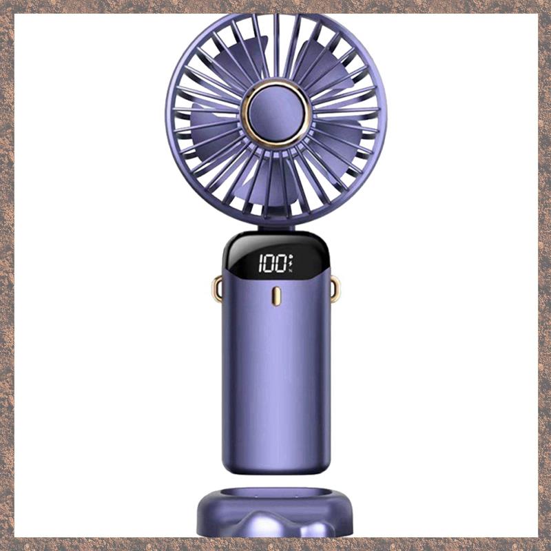 Handheld Fan Portable Fan 5000MAh Rechargeable,5 Speeds with LED Display,90° Adjustable