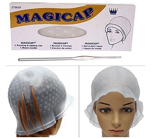Magic cap Hair Color Highlighting Caps with Silicone Needles Hair Dye Cap
