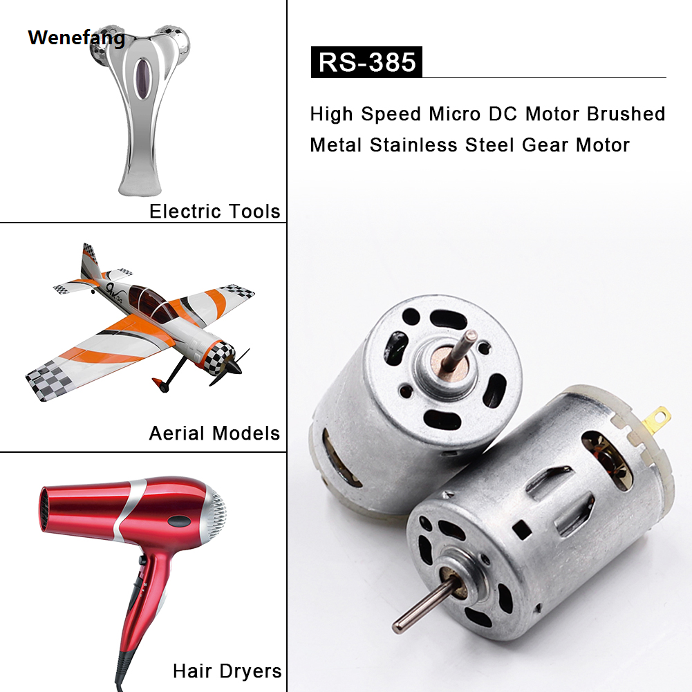 Wenefang Carbon Brush Motor DC 12V 9800RPM High Speed Power Large Portable Torque Carbon Brush DIY Appliance Toys Accessories