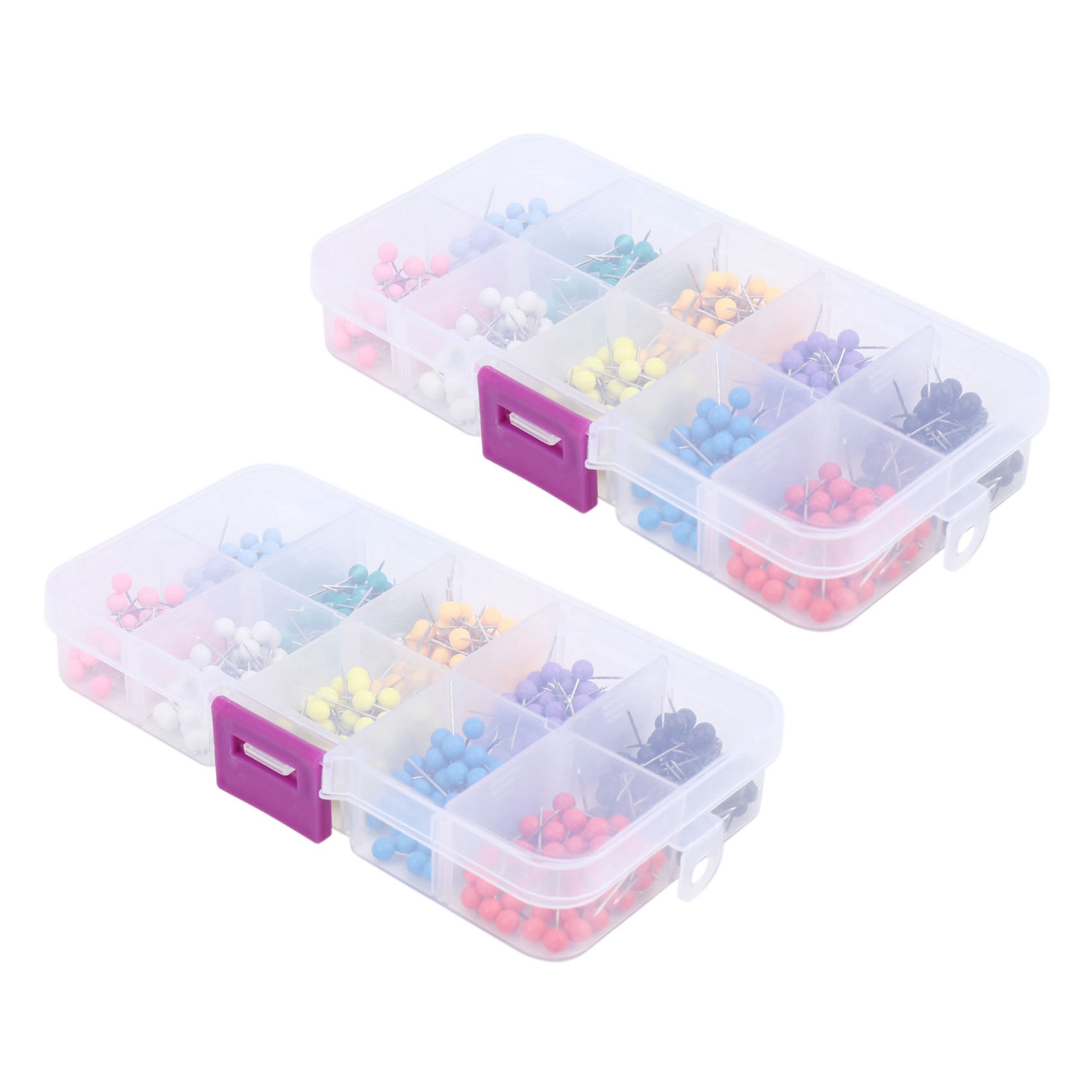 fasdaga Map Tacks Push Pins Plastic with Steel Point, 4mm, 1000 Pieces