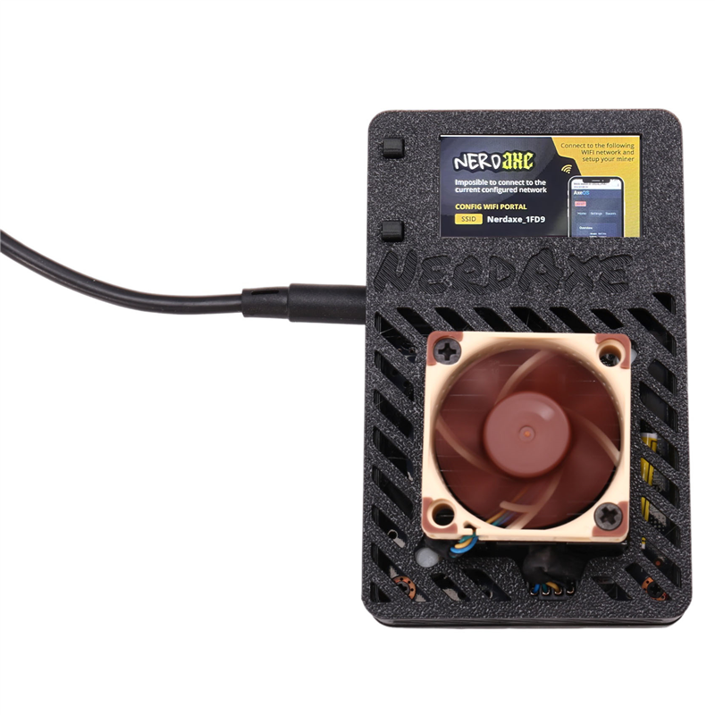 Miner 500Gh/S BM1366 ASIC Nerdminer BTC Miner Super Silent Fan Open Source Lottery Miner EU PLUG