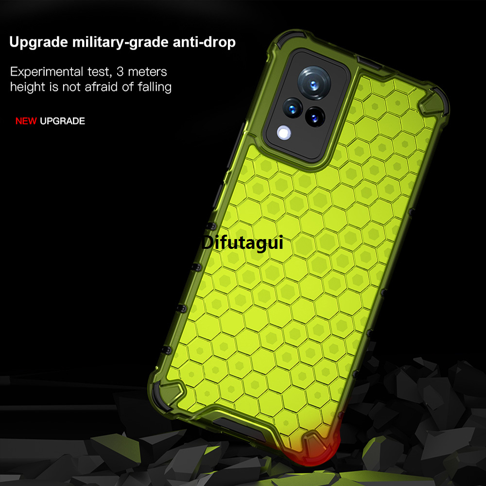 Difutagui Jiufeng Fashion KEYSION Shockproof Case for VIVO V21 5G Y72 Y20 sG Y12S Y11S Sales promotion Y51 Y31 Y17 Y15 Y12 Y3 Honeycomb Phone Cover for IQOO 7 5G Z3 Neo 5