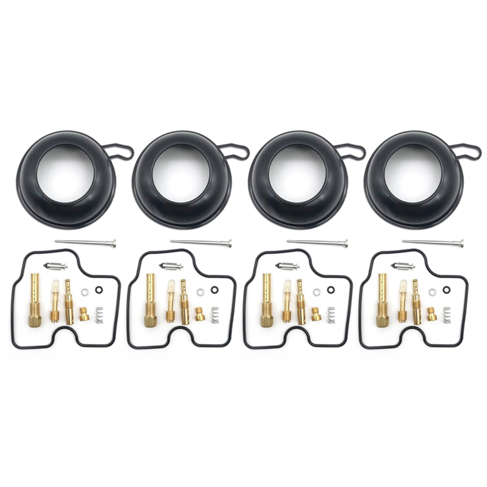 FORIDE 4X Motocycle Accessories Plunger Diaphragm Float Carburetor Repair Kit for CB400 CBR400
