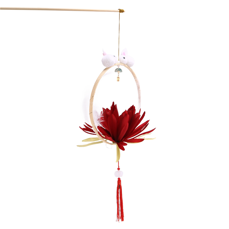 Chinese Lanterns DIY Mid-Autumn Lanterns Cute Flower Handheld Lantern for Middle Autumn Festival Decor Pink