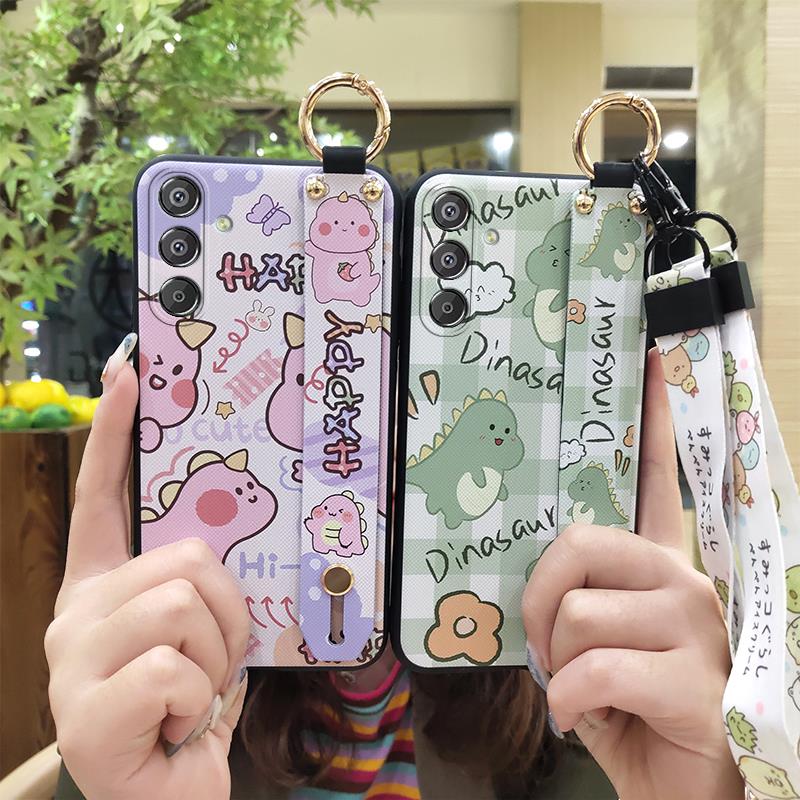 Soft case Phone Holder Phone Case For Samsung Galaxy F15 5G/M15 5G/SM-M156B/E156B Waterproof Lanyard Back Cover Cartoon