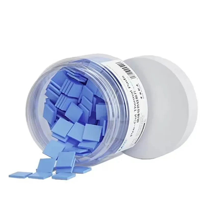 100PCS 12x12mm Blue Grey Thermal Silicone Pad for Mobile Phone Repair