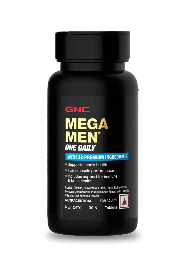 GNC Mega Men One Daily Multivitamin- 60 Tablets With Supports For Improves Energy, Immunity & Overall Health