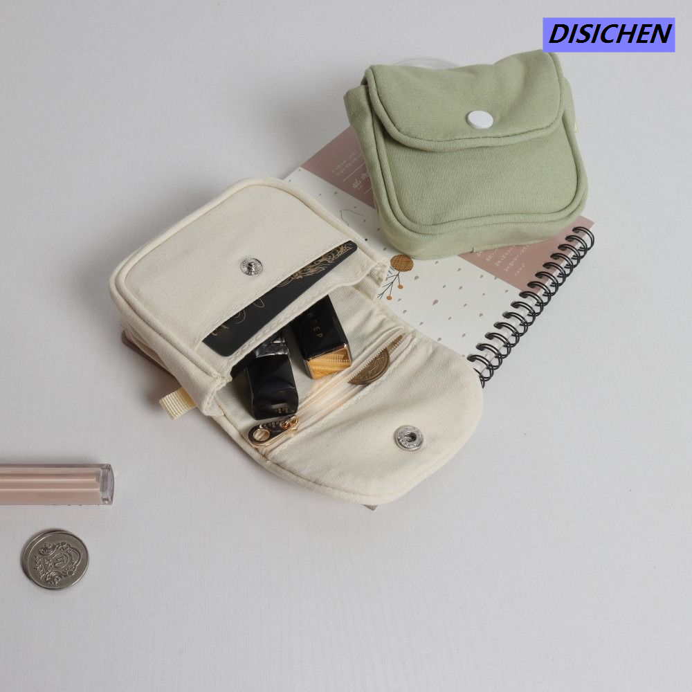 DISICHEN 【Sleek】 New Mini Purse Portable Cotton Headphone Bag Solid Color Lightweight Hand Bag Lipstick