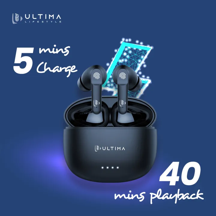 Atom 520 Earbuds With 45Hrs Playtime| Game Mode(60ms)| Quad Mic| IPX5 Rated| Loud Sound & Deep Bass| Type-C Charging Port Wireless Earbuds