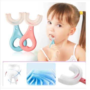 U Shape Tooth Brush for Baby 2 To 12 Years 2 Pcs(multicolor)