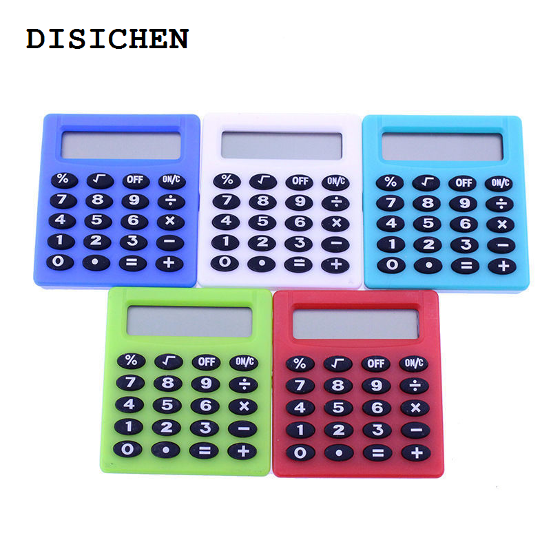 DISICHEN Fashion Cartoon Pocket Mini Calculator Handheld Pocket Type Coin Batteries Calculator Carry Extras Calculadoras School Office Calculator
