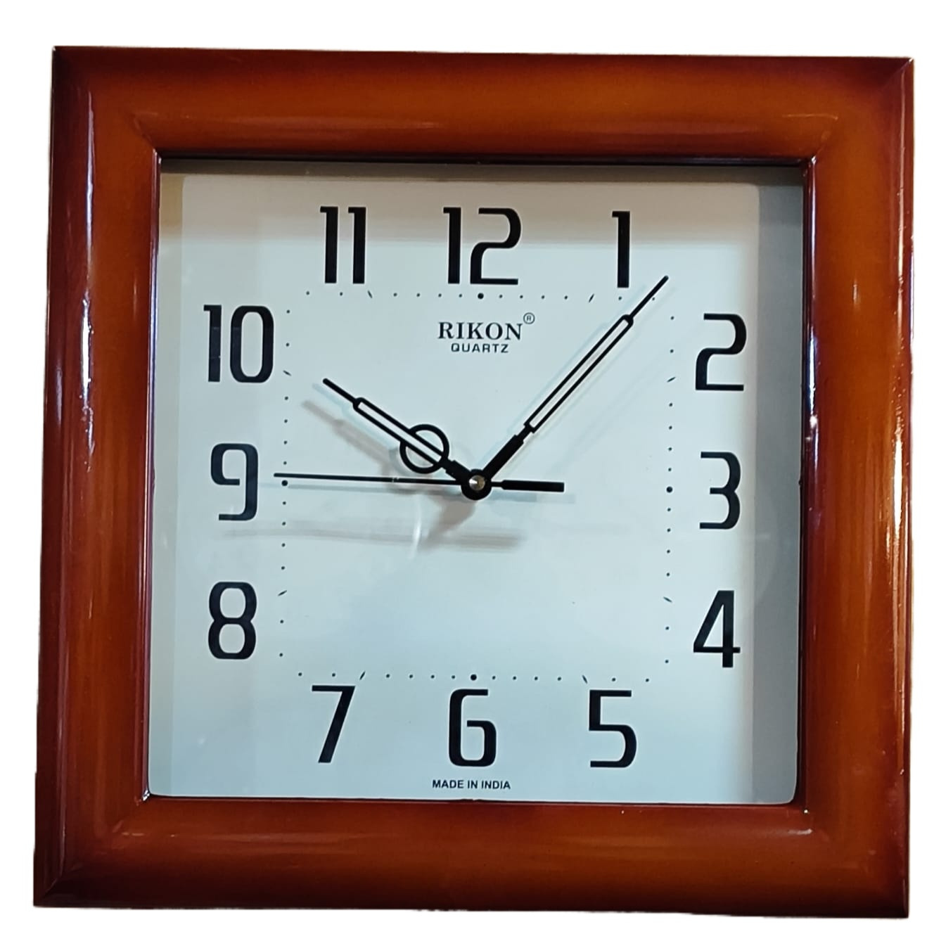 New Attractive Model Square Shaped Plane White 1,2,3,4 Numbering Dial Analog Wall Clock For Office Home Hostel Living Room Or Gifts-1551
