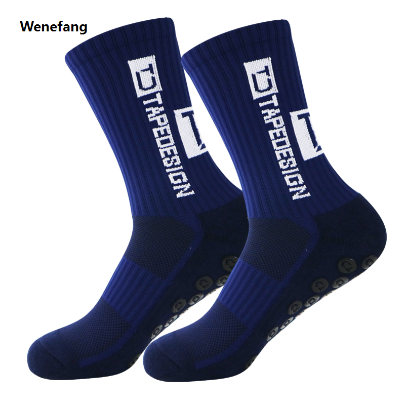 Wenefang Football 2023 New ANTI SLIP Socks Mid Calf Non Slip Soccer Cycling Sports Socks Mens 39-45