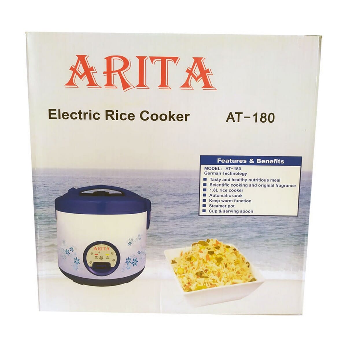 Arita Deluxe Regular Rice Cooker | 1.8 Litres | One Year Warranty By Godam Online