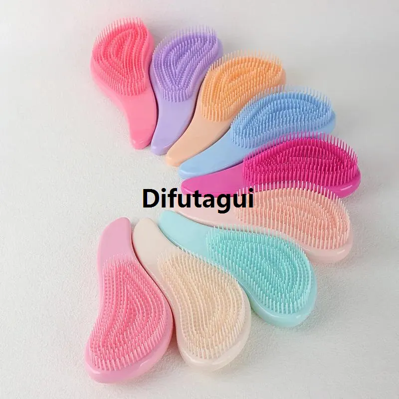Difutagui Portable Magic Handle Hair Comb Anti Static Massage Edge Brush 2025 New Detangle Shower Colorful Combs Barber Salon Styling Tool 2022