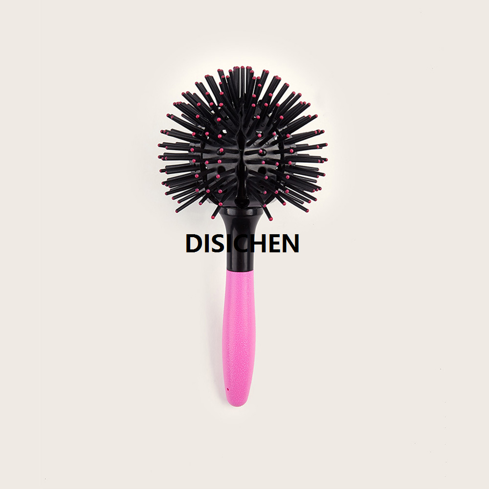 DISICHEN 3D Round Hair Brushes Comb 360° Round Styling Hair Brush Detangling Hairbrush Salon Spherical Ball Brush for Thick Curly Hair 2025 New
