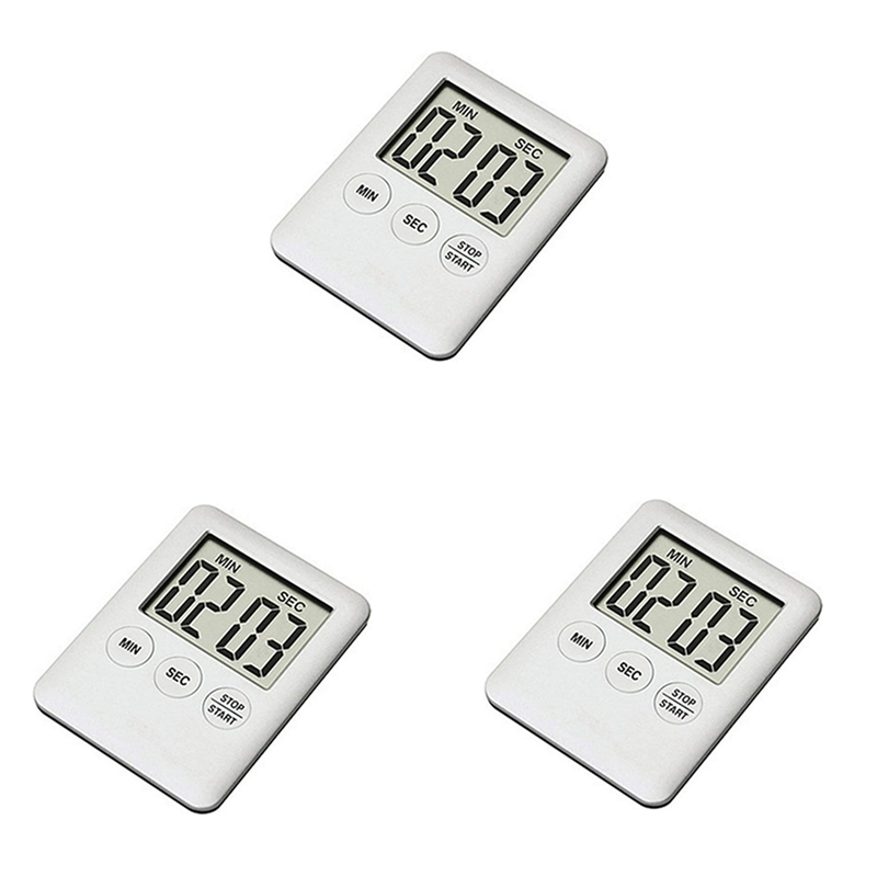 OUMERY 3X LED Digital Kitchen Electronic Countdown Medication Reminder Kitchen Portable