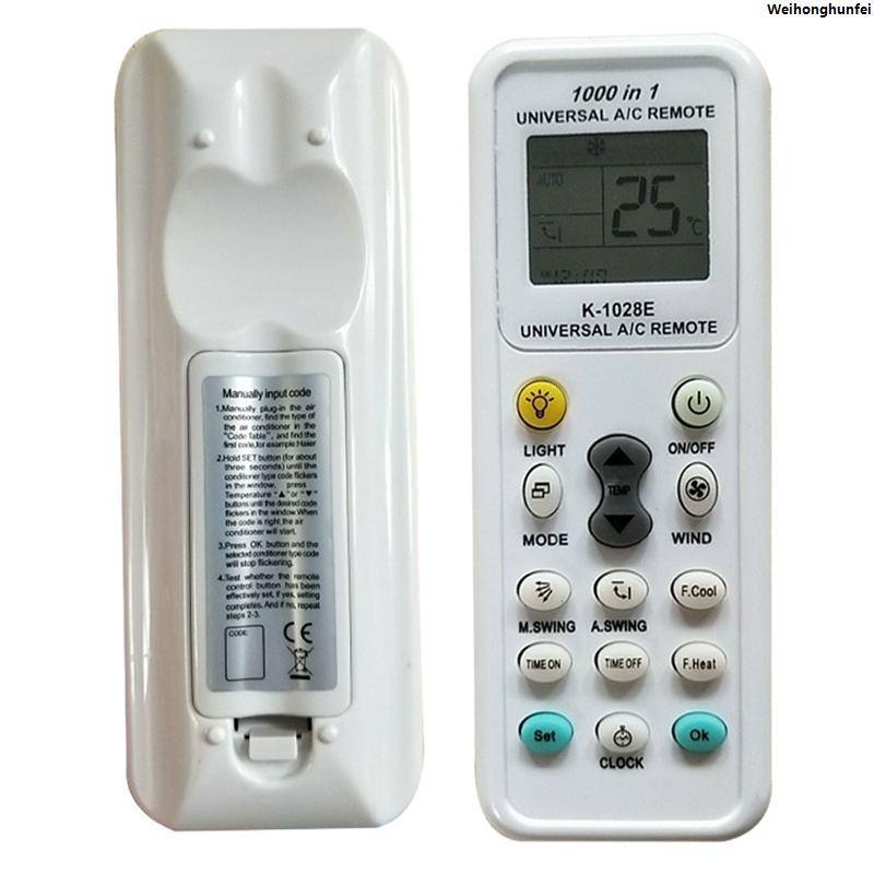 WeihonghunfeiSales promotion 1000 in 1 Universal Remote Control K 1028E AC Digital LCD for Air Conditioner Profesional