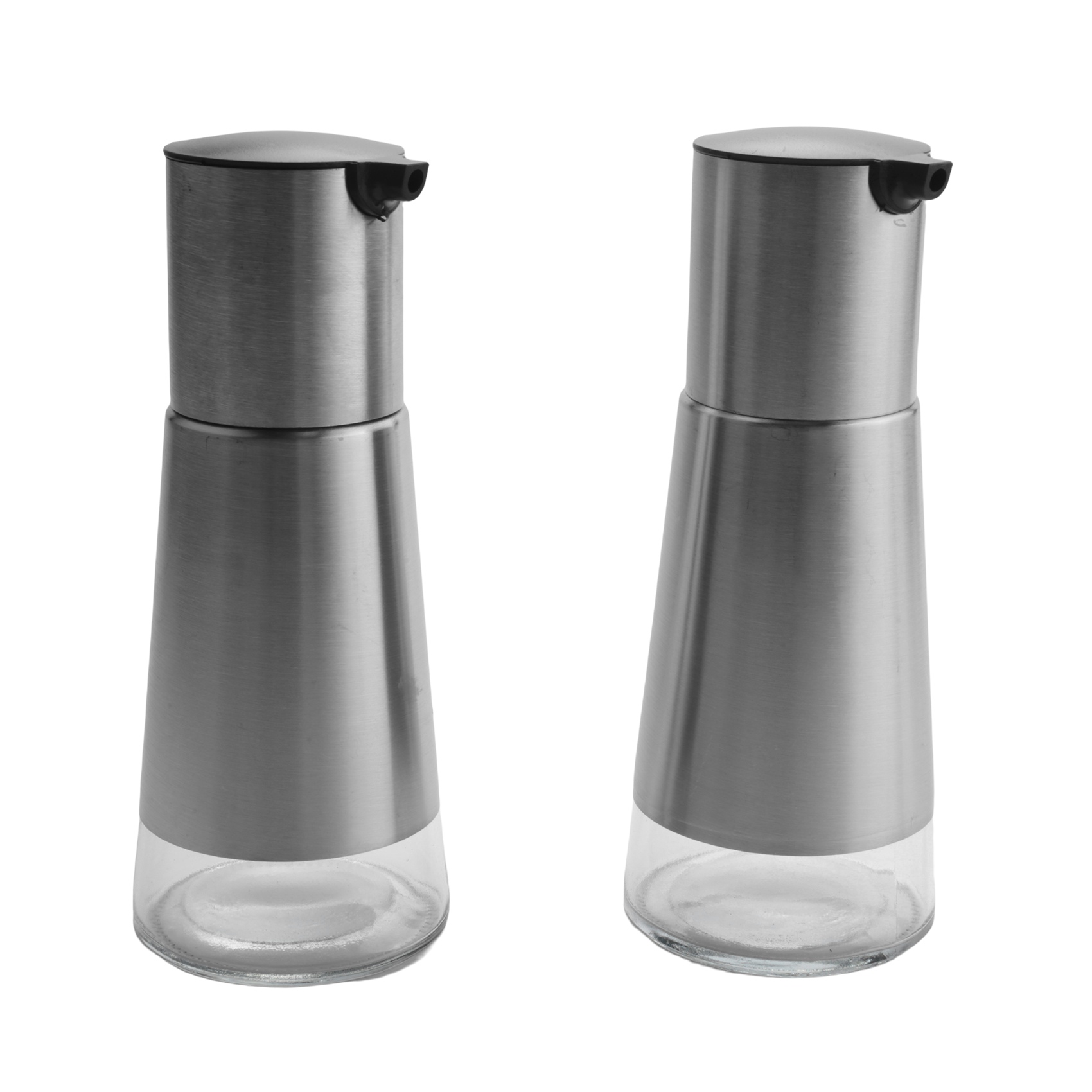 NAMUNY Olive Oil and Vinegar Dispenser Set, 2 Pack Olive Oil Dispenser Cruet with Elegant Glass Bottle and Drip Free Design