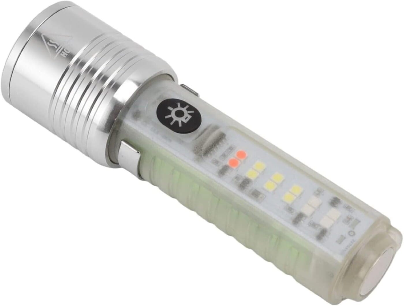 USB Rechargeable Led Flashlight with Tail Bright Light Red White Blue Stage Lights Fixtures |