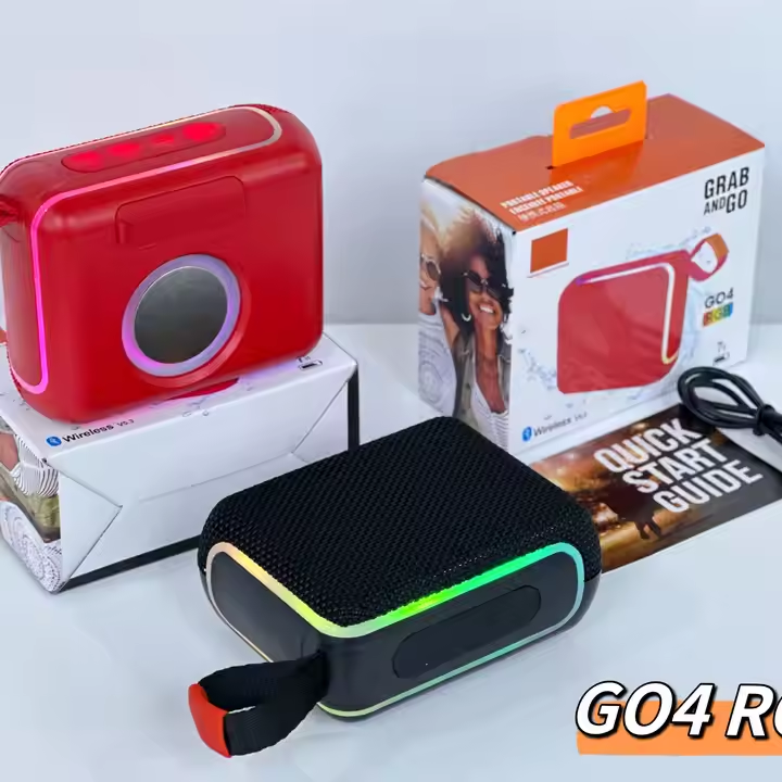 Premium GO4 Waterproof Bluetooth Speaker | Mini Portable Wireless Speaker with Enhanced Bass, 3W Driver, Bluetooth 5.0, Built-in Mic, USB-C, Rechargeable Battery - Outdoor & Indoor Use