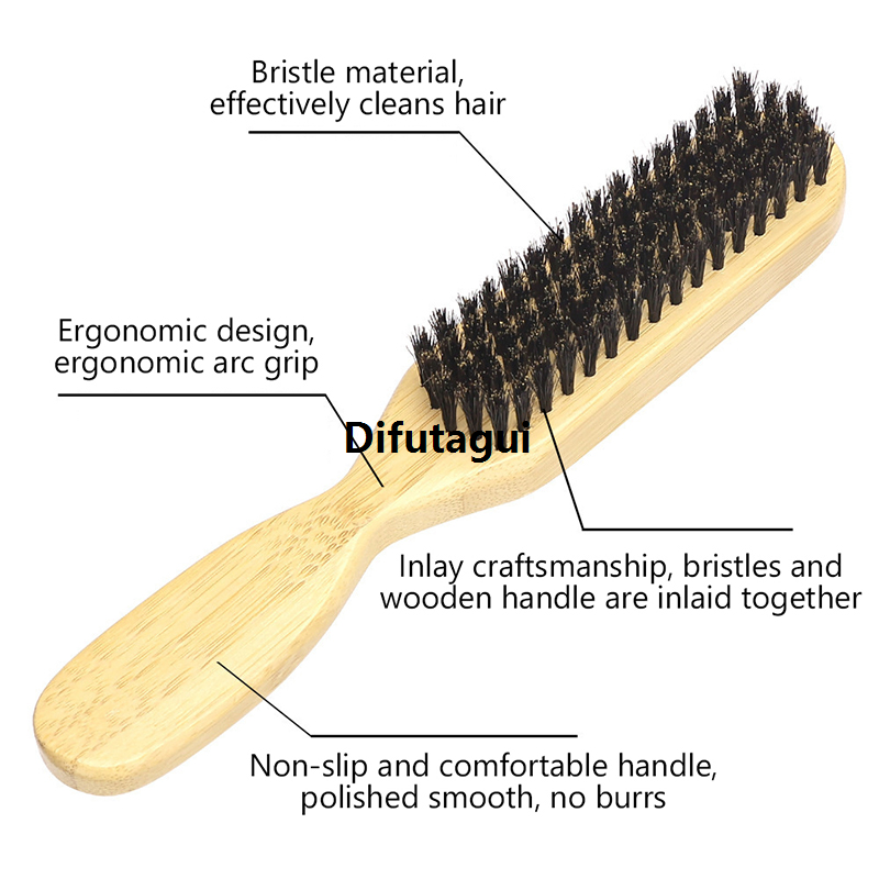 Difutagui TOOLS STYLING HAIR BEARD WOODEN HANDLE BOAR CLEANING BRUSH HAIRDRESSING Fifty percent discount BRUSH ANTI-STATIC HAIRCUT COMB MEN'S SHAVING GHAN