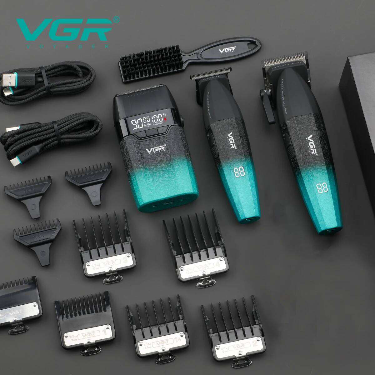 VGR Professional 9000 RPM Clipper Cordless Hair Cutting hine Rechargeable Metal Trimmer for Men V-640 S3
