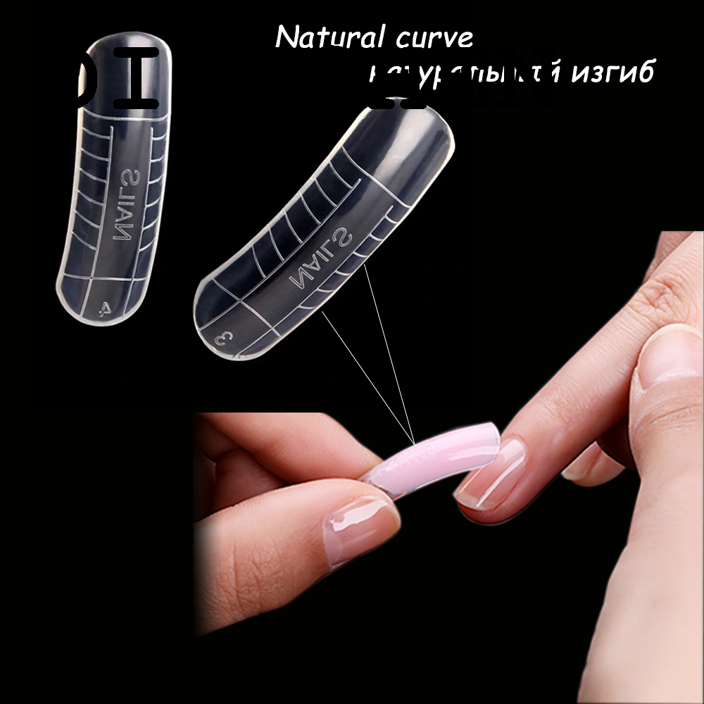 DISICHEN Portable Nail Forms Acrygel Forms For Extension Tips False Nail Clips Construction Tools Top Molds French Design Manicure Decor GL1849-1