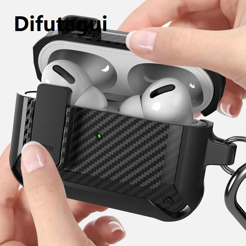 Difutagui 2025 Luxury TPU+PC Switch Earphone Case Box For Apple AirPods Pro 1 2 3 Shockproof Cover Air pods Pro 2 3 Accessories Keychain