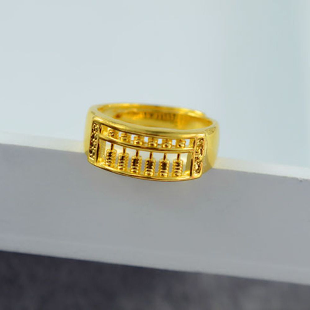 Charm Gifts Beautiful Stainless Steel Maths Number Jewelry for Unisex Color Finger Ring Titanium Rings Abacus Ring Opening Ring