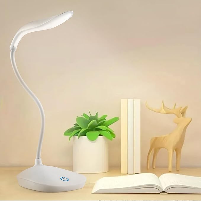 Study lamp Rechargeable LED Touch On Off Switch Student Study Reading Dimmer LED Table Lamps White Desk Light Lamp