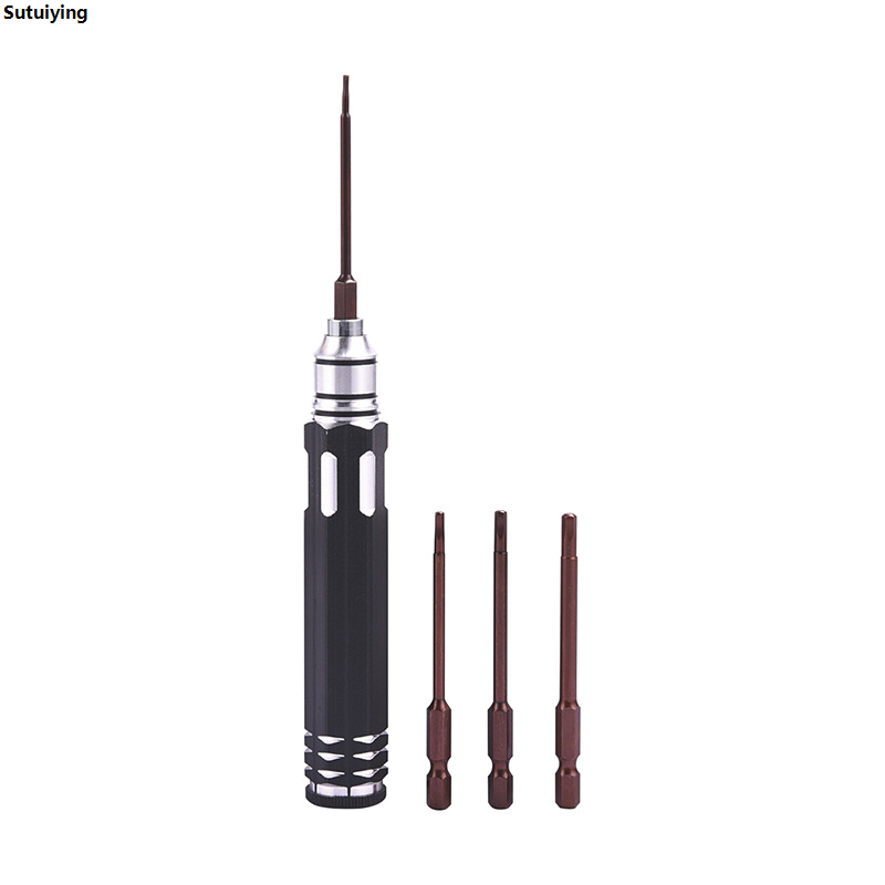 Sutuiying 1.5, 2, 2.5 3mm Metric 4-In-1 Allen Key Driver Hex Drill Bargain price Bit Set RC Screwdriver Tools for RC Car Model Plane