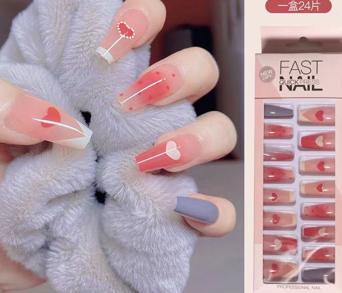 24 Pieces Super Excellent Quality Exquisite Series Fake Nils - Quick Press Artificial Nails