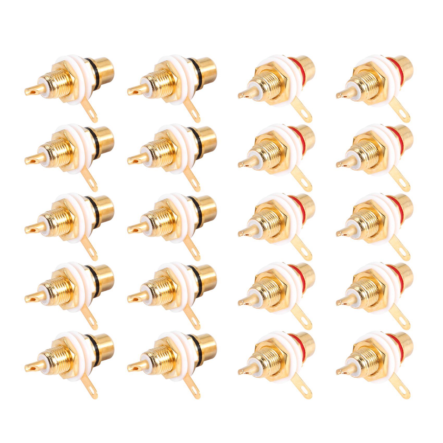20Pcs Gold Plated Terminal Jack Plug for Amplifier Speaker