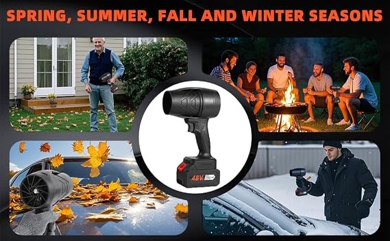 High Power 2 In 1 Vacuum And Blower Cordless Mini Jet Blower / Violent Fan 48V for Cleaning & Drying