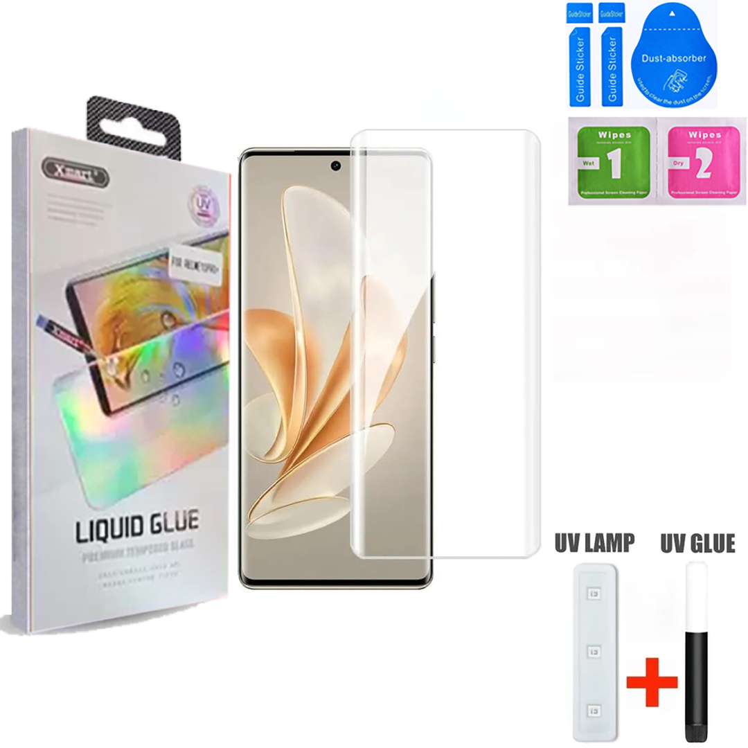 XMart Vivo V30 / Vivo V30 Pro UV Liquid Glue Original Tempered Glass Screen Protectors