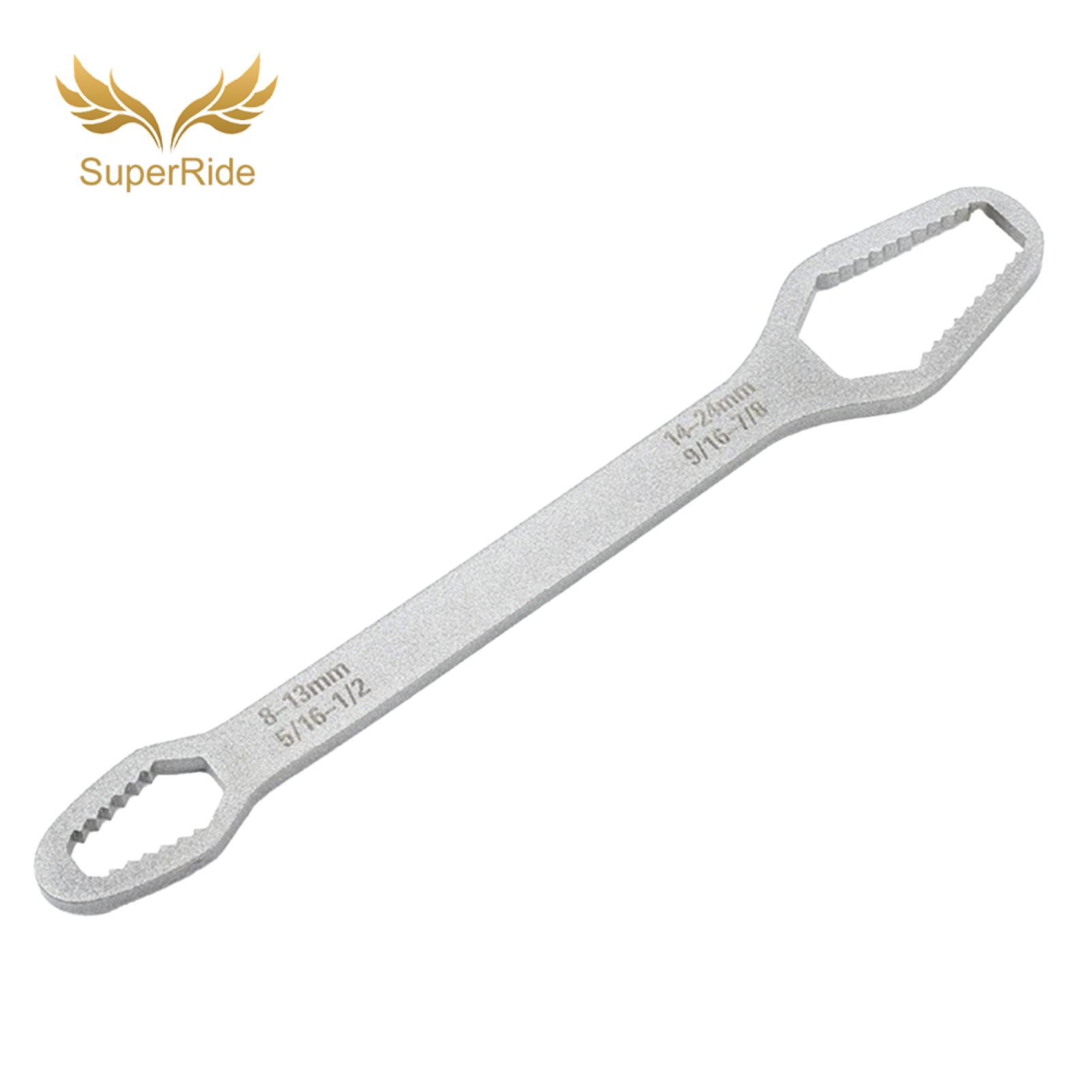 SuperRide Universal Torx Wrench Universal Double-head Torque Wrench 3-17mm 8-24mm Self-tightening Multifunctional Adjustable Wrench for Auto