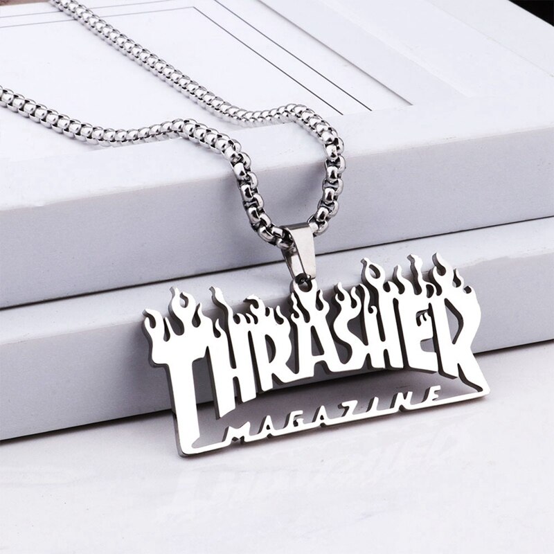 Spunky Add-ons Street Hip Hop Titanium Steel Necklace Pendant Colorful Can Be Dipped Jewelry Unisex