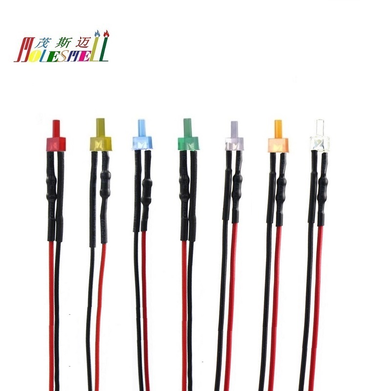 10pcs 2mm 9V 12V DC Flat Top Diffused/Water Clear LED Light Set Pre-Wired Wired Red Yellow Blue Green White Orange Warm White
