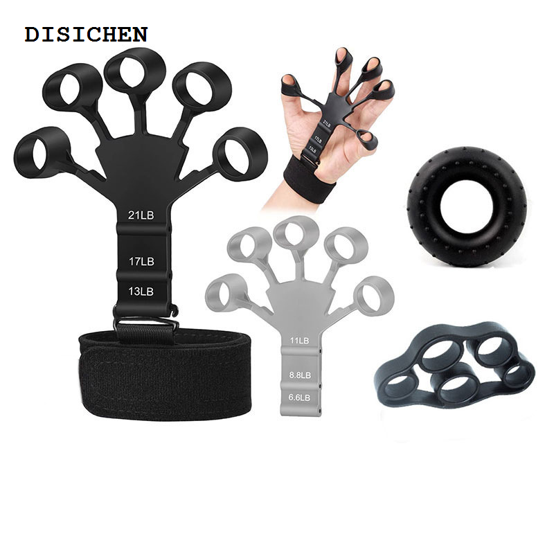 DISICHEN 【2025 Version】 Silicone Hand Grip Enhancer Thumb Exerciser Stretcher Finger Trainer Rock Climbing Grip Strength Finger Grip