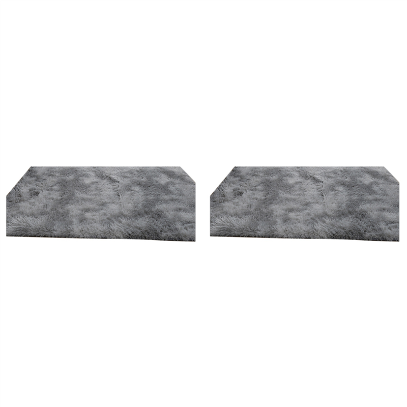 ARELENE 2X Tie-Dye Gradient Color Carpet Bedroom Living Room Coffee Table Mat Long Hair Washed Floor Mat