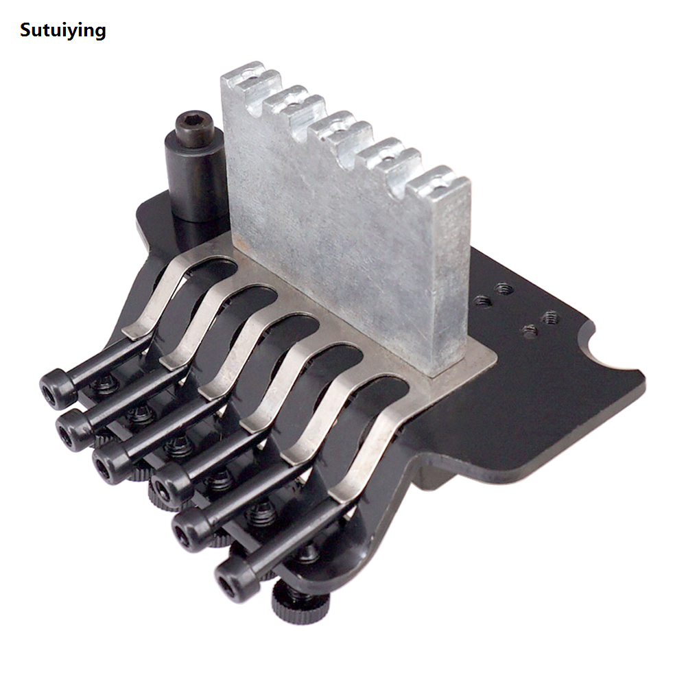 Sutuiying 6 String Double Roll Tailpiece Saddle Tremolo Profesional Bridge System for Electric Guitar Replacement