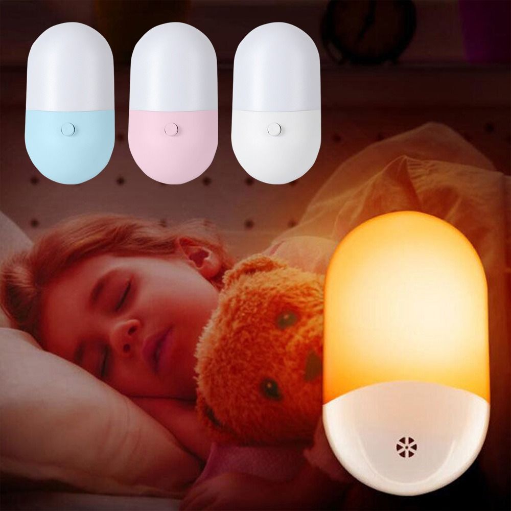 New Bedroom Light Socket LED Night Light Kids Light Hallway Socket Lamp Plug In Energy Saving