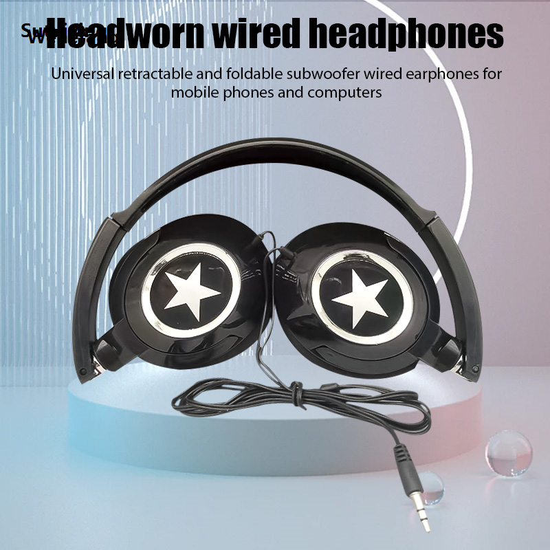 Wenefang Sutuiying New Headband Expandable Foldable Wired Headphones Hot Selling 3.5mm Luxury Jack Bass Headphones For Mobilephone Computer