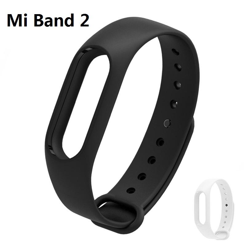 For Xiaomi Mi Band 2 In Black Bracelet Watch Silicone Rubber Wristband Wrist Band Strap