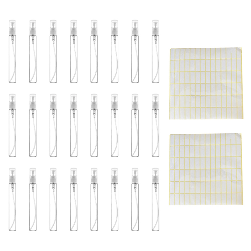 NAMUNY 100Pcs 10ML Bottle Small Cosmetic Packing Atomizer Perfume Bottles Atomizing Liquid Container for Travel