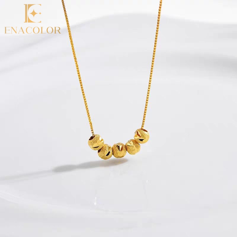 New Lucky Beaded Titanium steel 18K Necklace Pendant for Women Accessories Jewelry