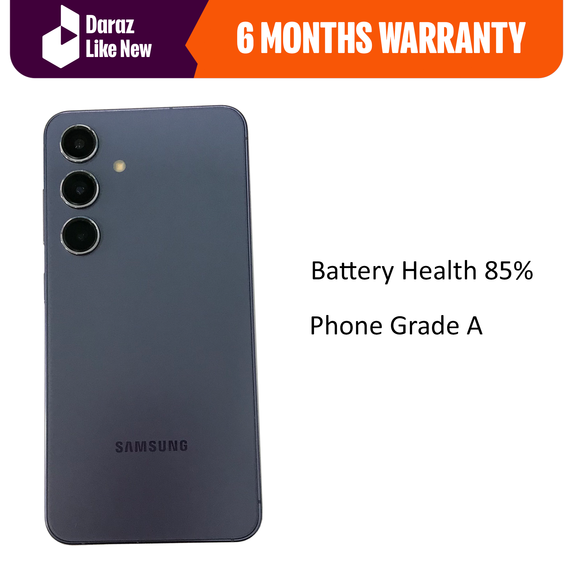 ( Renewed ) Samsung Galaxy S24 - 8/256 GB Cobalt Violet - NTA / MDMS Approved